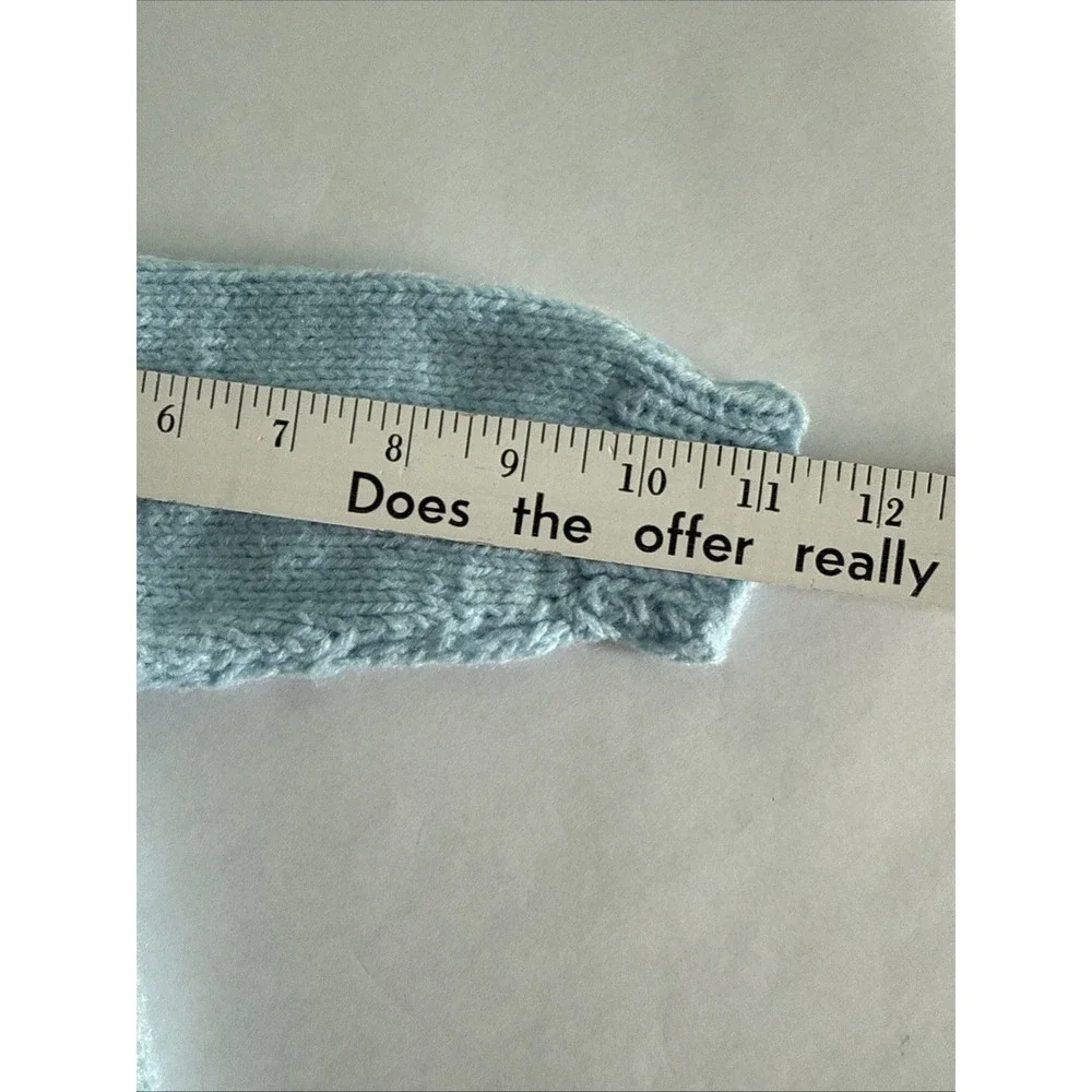 Baby Knit Sweater Handmade Blue Details baby photos 6-9 month baptism shower gif